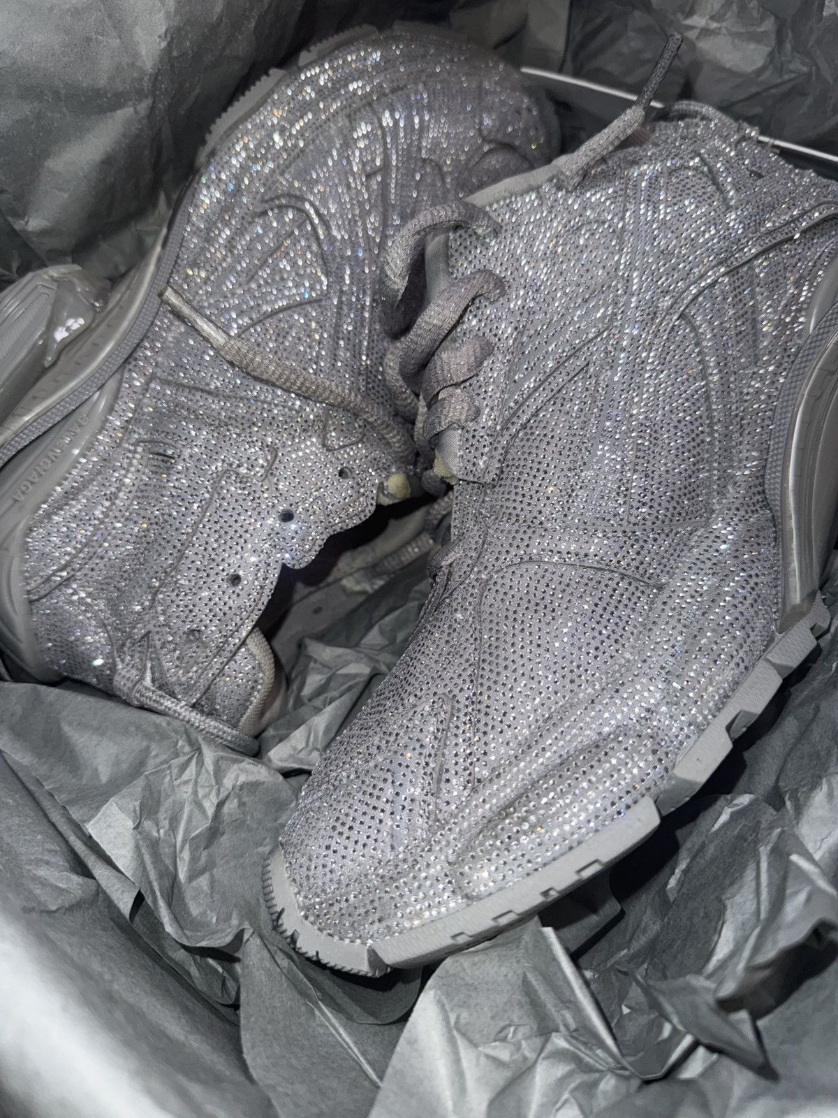Balenciaga Balenciaga Crystal Rhinestone Sneakers Size US 11 / EU 44 - 1 Thumbnail