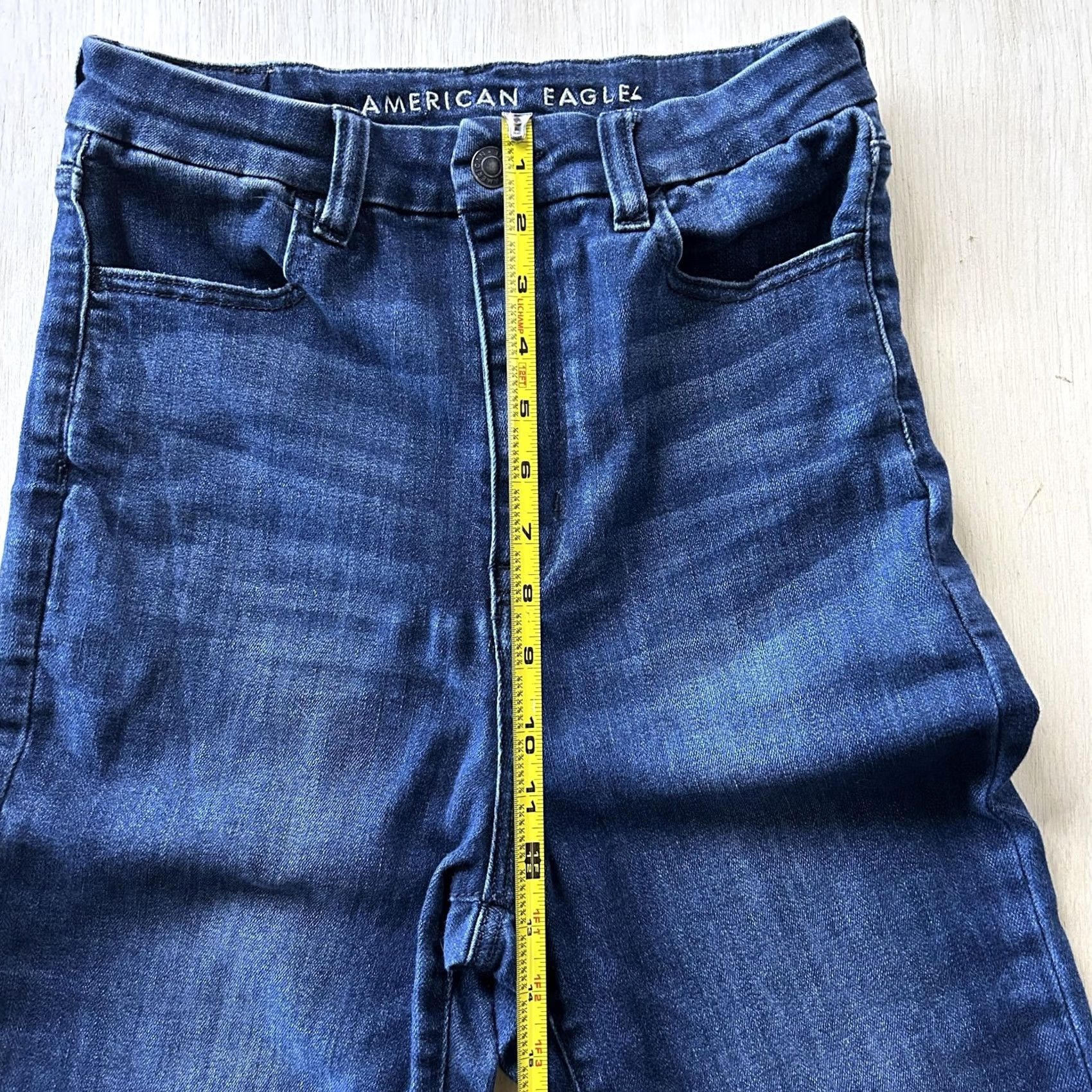 American Eagle Outfitters VINTAGE American Eagle Jeans Womens 8 Long High Rise Medium Wash Blue Skinny Next Level Stretch Size 30" / US 8 / IT 44 - 7 Thumbnail