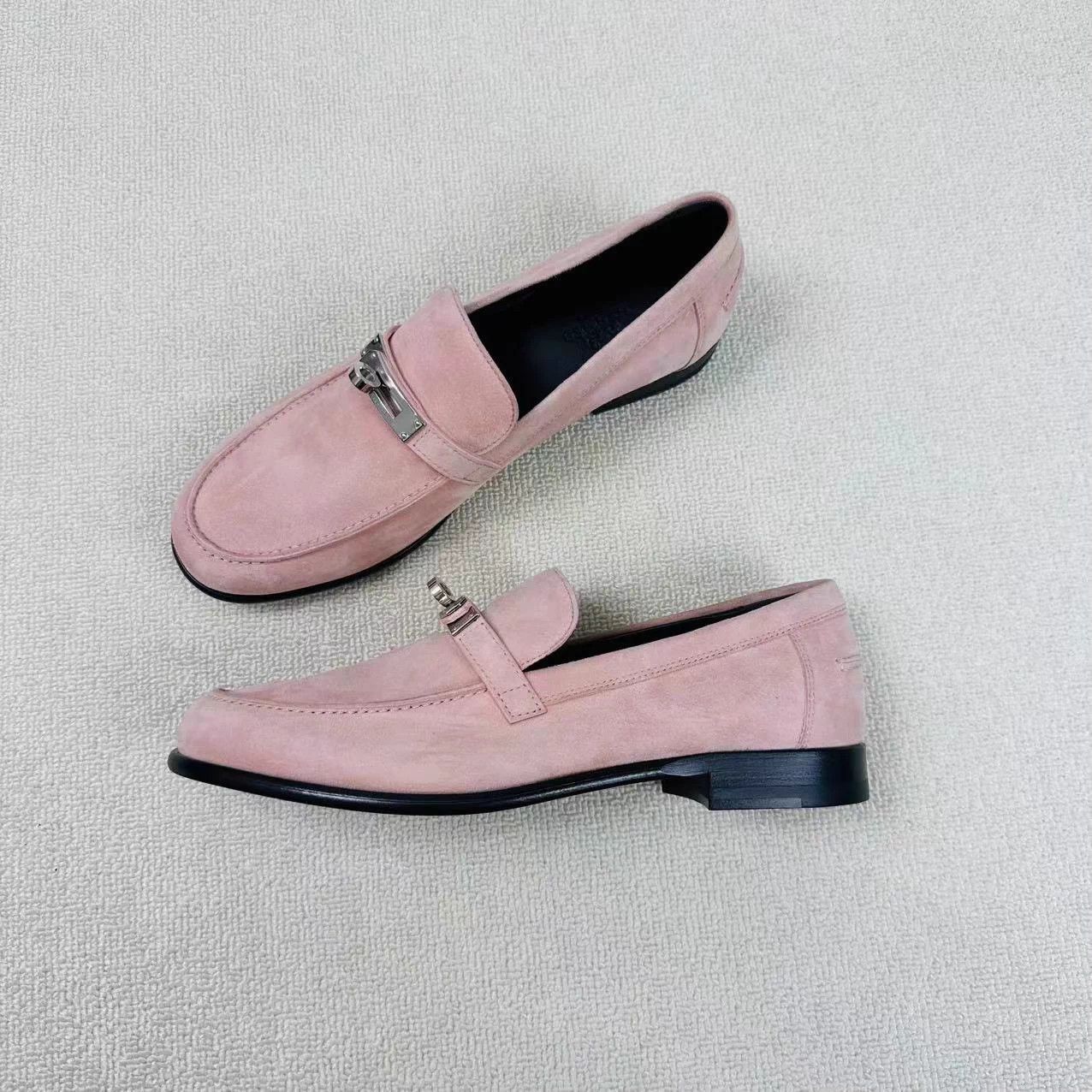 Hermes Hermes Kelly Suede Loafers 38 New Size US 7 / IT 37 - 1 Thumbnail
