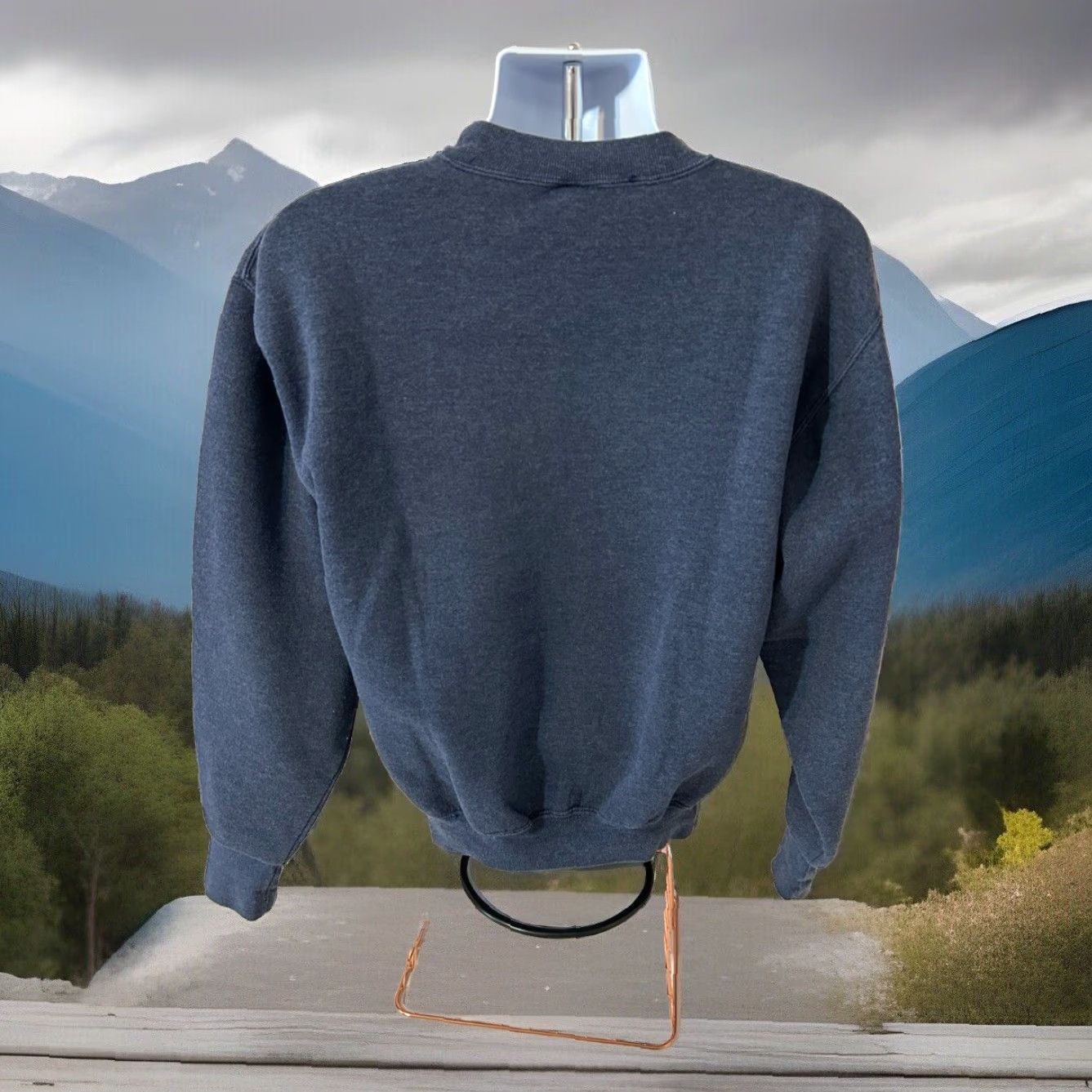 Russell Athletic VINTAGE Russell Athletic Sweatshirt Fleece Pullover Men M Dark Blue Y2K Logo Crew Neck Long Sleeve Size US M / EU 48-50 / 2 - 5 Thumbnail