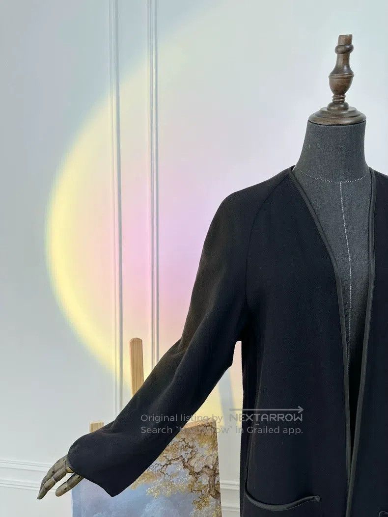 Hermes Hermes Casual Comfortable Velvet Long Coat, Black Size XXS / US 00 / IT 34 - 6 Thumbnail