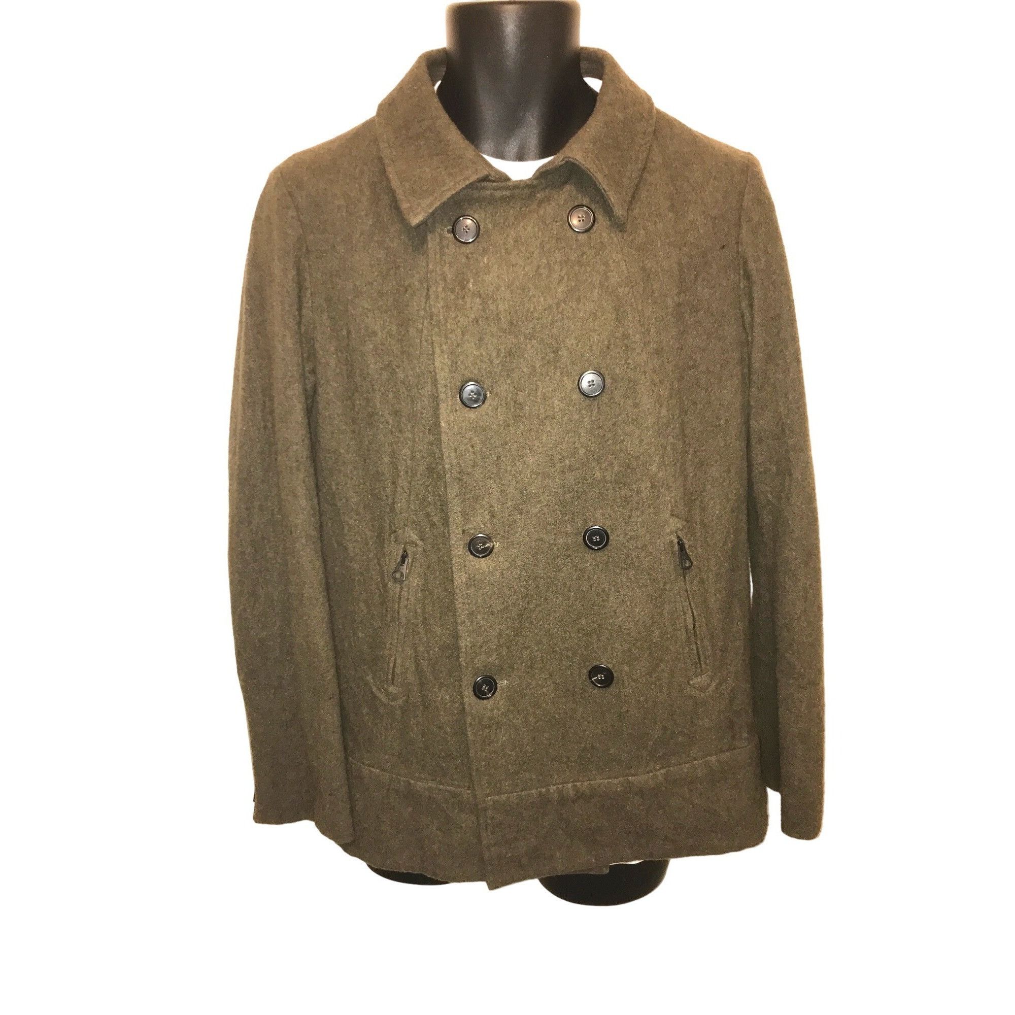 Golden Goose Golden Goose Deluxe Women's Green Double Breasted Pea Coat Size L / US 10 / IT 46 - 1 Thumbnail