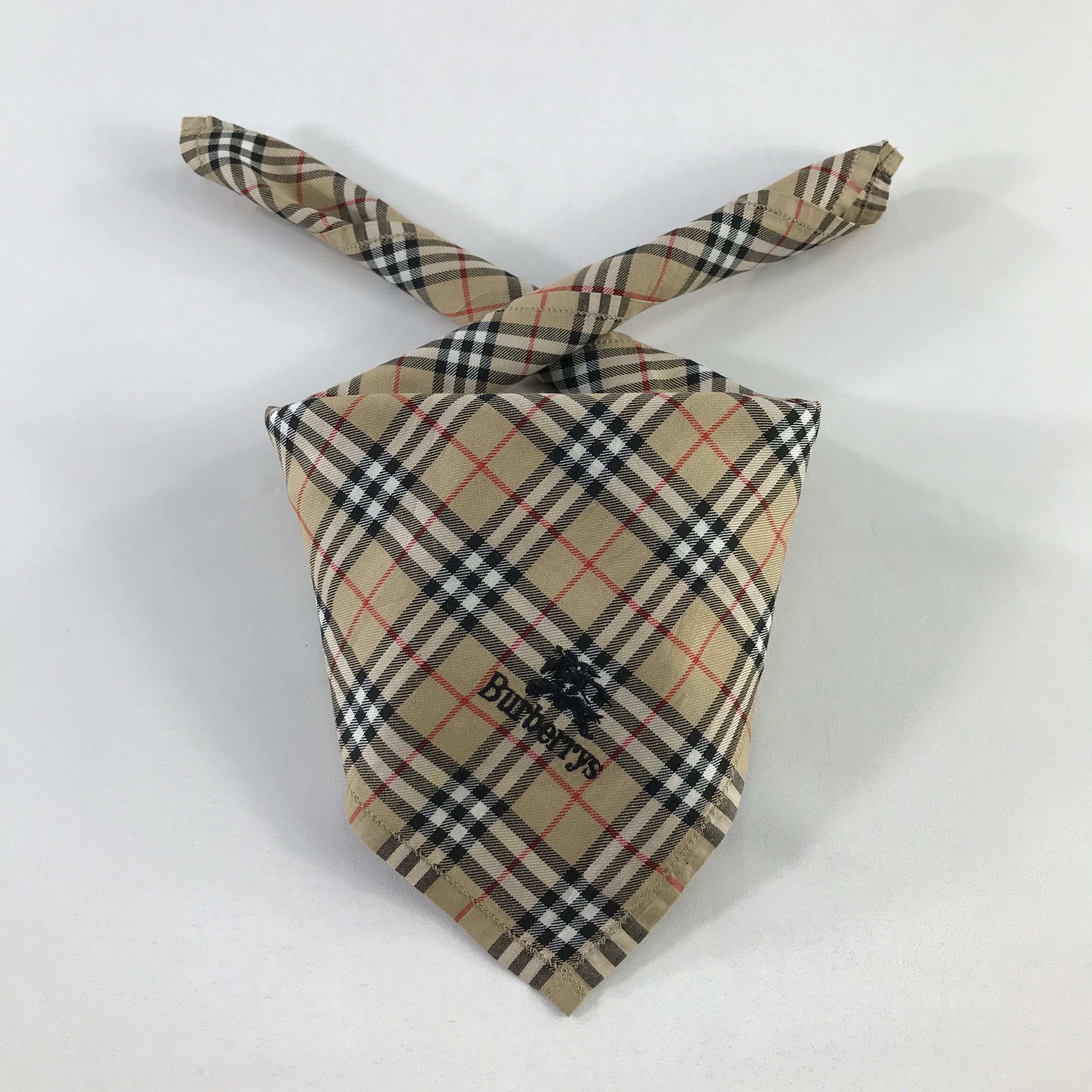 Burberry × Vintage Burberry Bandana / Handkerchief / Neckerchief - S959 Size ONE SIZE - 3 Thumbnail