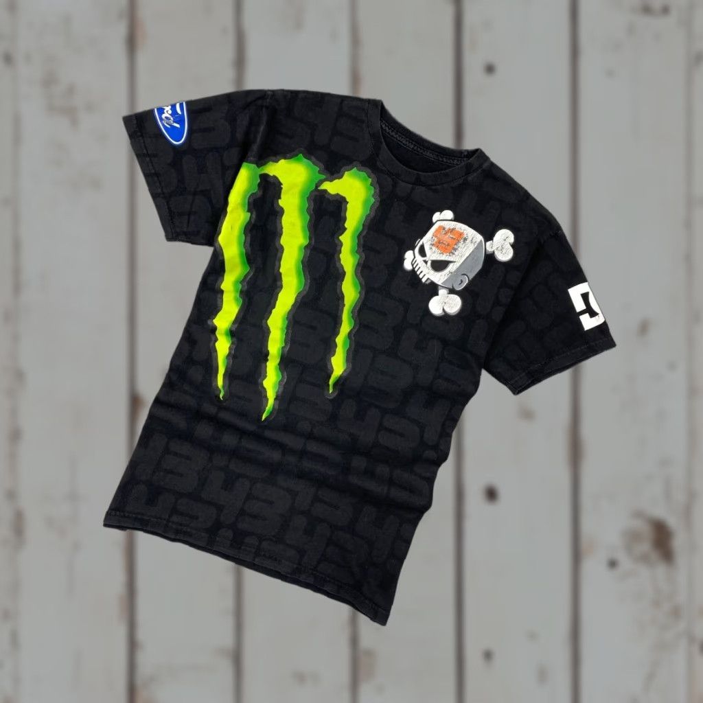 Vintage DC Shoes Monster Energy Ken Block #43 T-Shirt Men M Black Big Logo Graphic Print Crew Neck Short Sleeve Cotton Modern image 2000s Favorite Mens Size US M / EU 48-50 / 2 - 1 Thumbnail