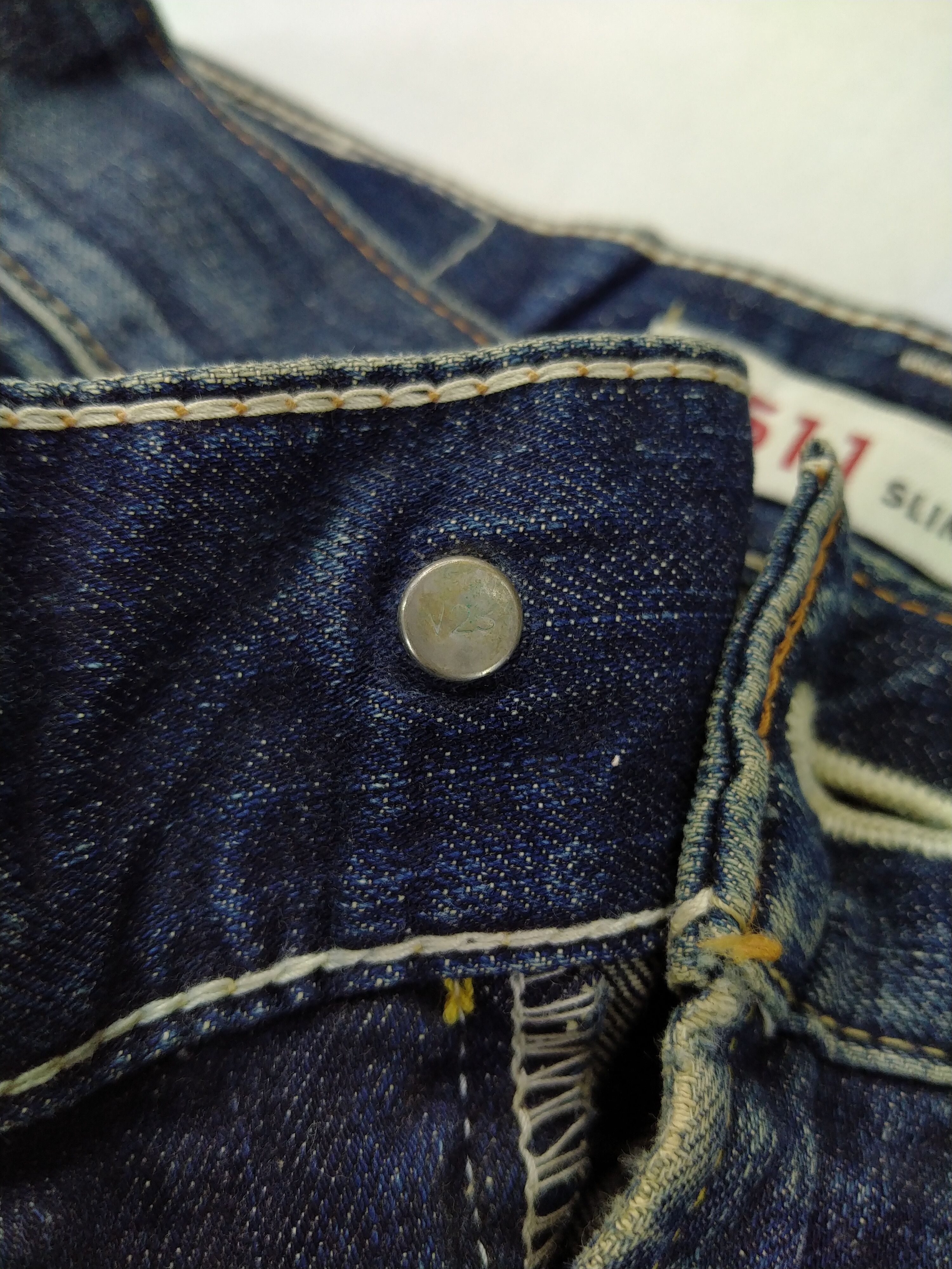 Japanese Brand Dirty Blue Vintage Levi's 511 Slim Jeans 31x32 Denim JN952 Size US 31 - 7 Thumbnail