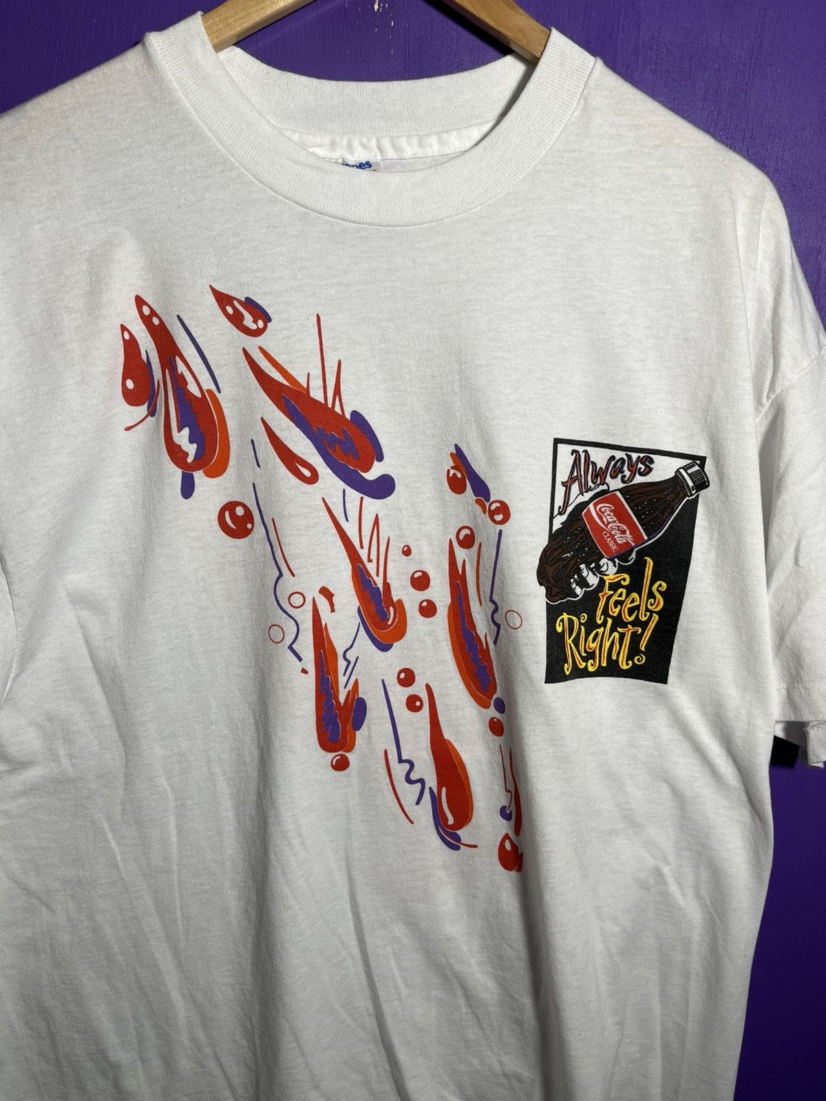 Coca Cola Vintage 90s Coca-Cola always feels right art tee Size US XL / EU 56 / 4 - 3 Thumbnail