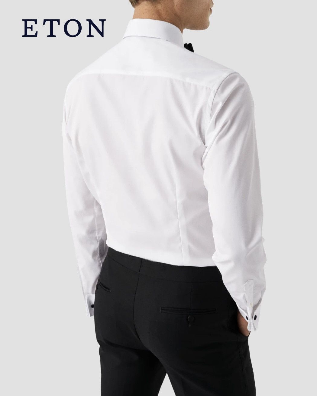 Eton Eton White Plissé Tuxedo Shirt-Size 47 / 18.5-French Cuff Size US XL / EU 56 / 4 - 2 Thumbnail