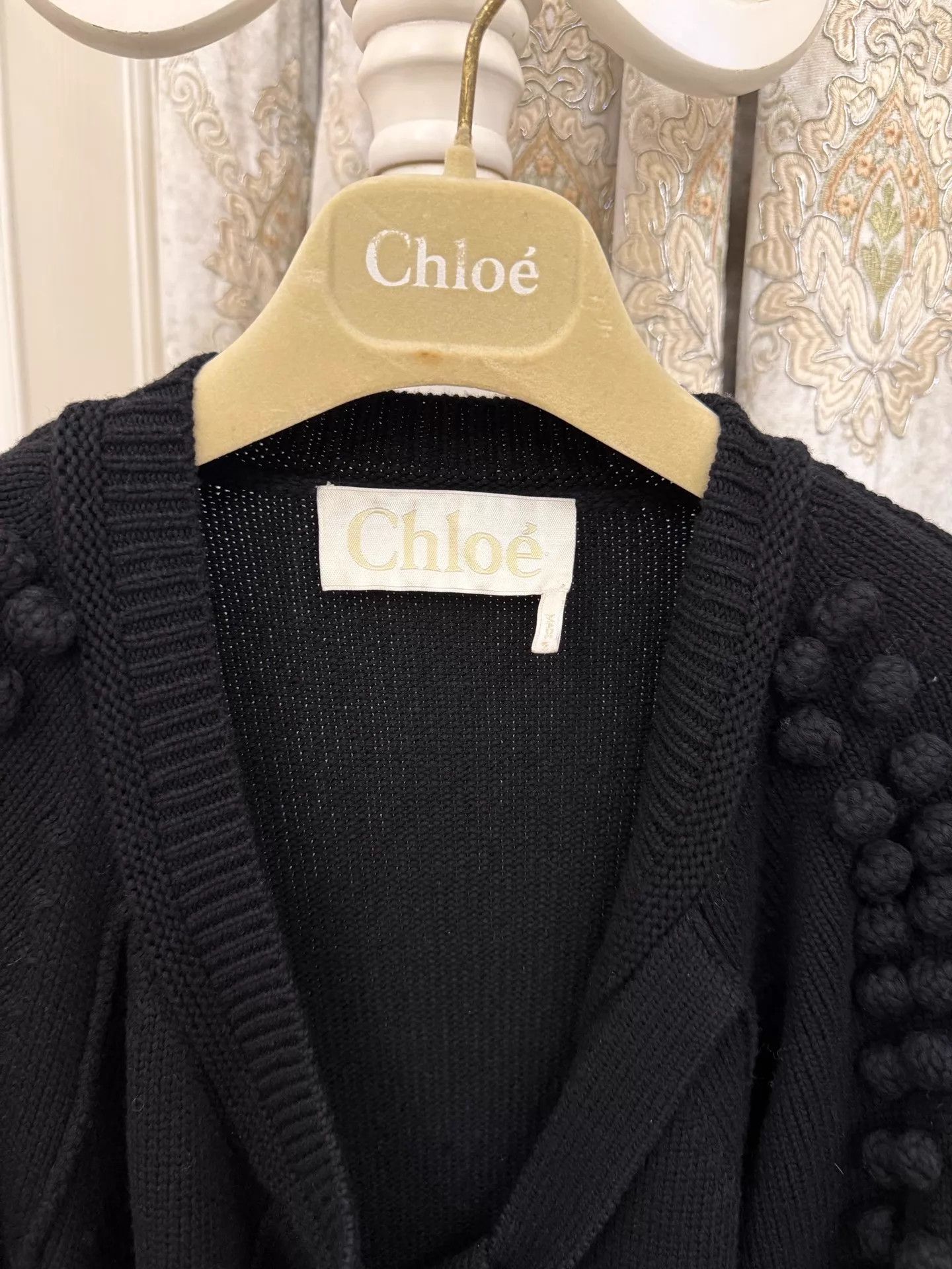 Chloe Chloe Black Knit Sweater Coat M (Minor Wear) Size M / US 6-8 / IT 42-44 - 3 Thumbnail