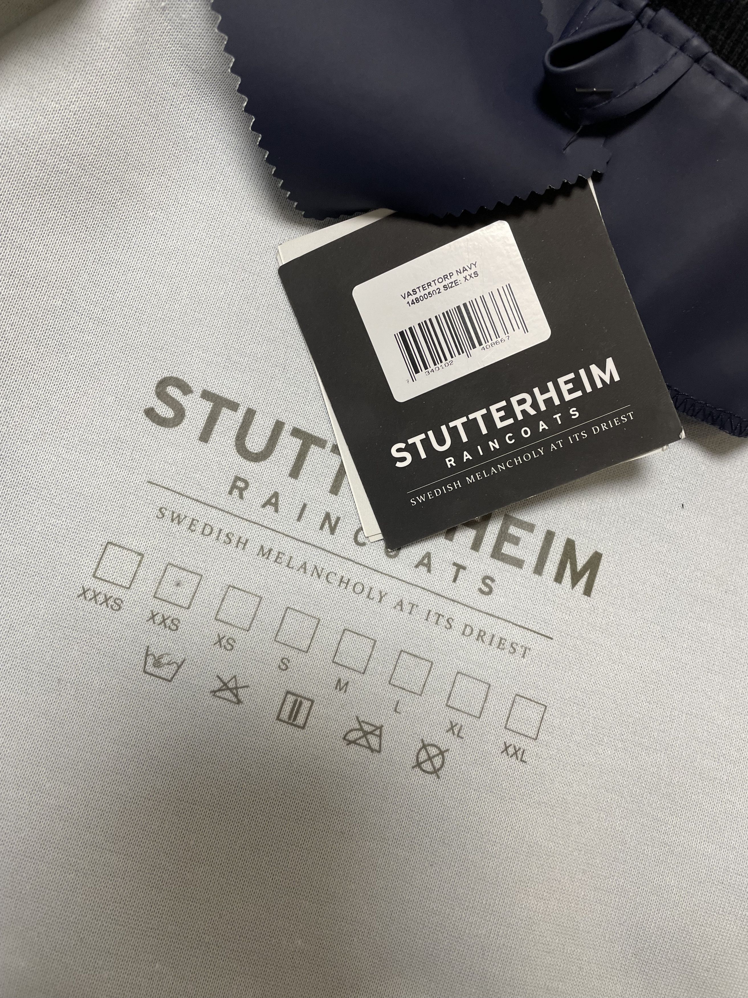 Stutterheim STUTTERHEIM Vastertorp Bomber Jacket Rain Coat Navy Men's Size US XXS / EU 40 - 13 Thumbnail