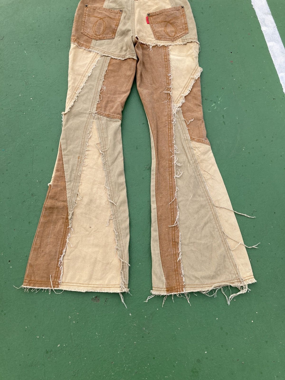 Japanese Brand Y2K Flower Cricle Japan Crazy Patchwork Flare western Size 30" / US 8 / IT 44 - 3 Thumbnail