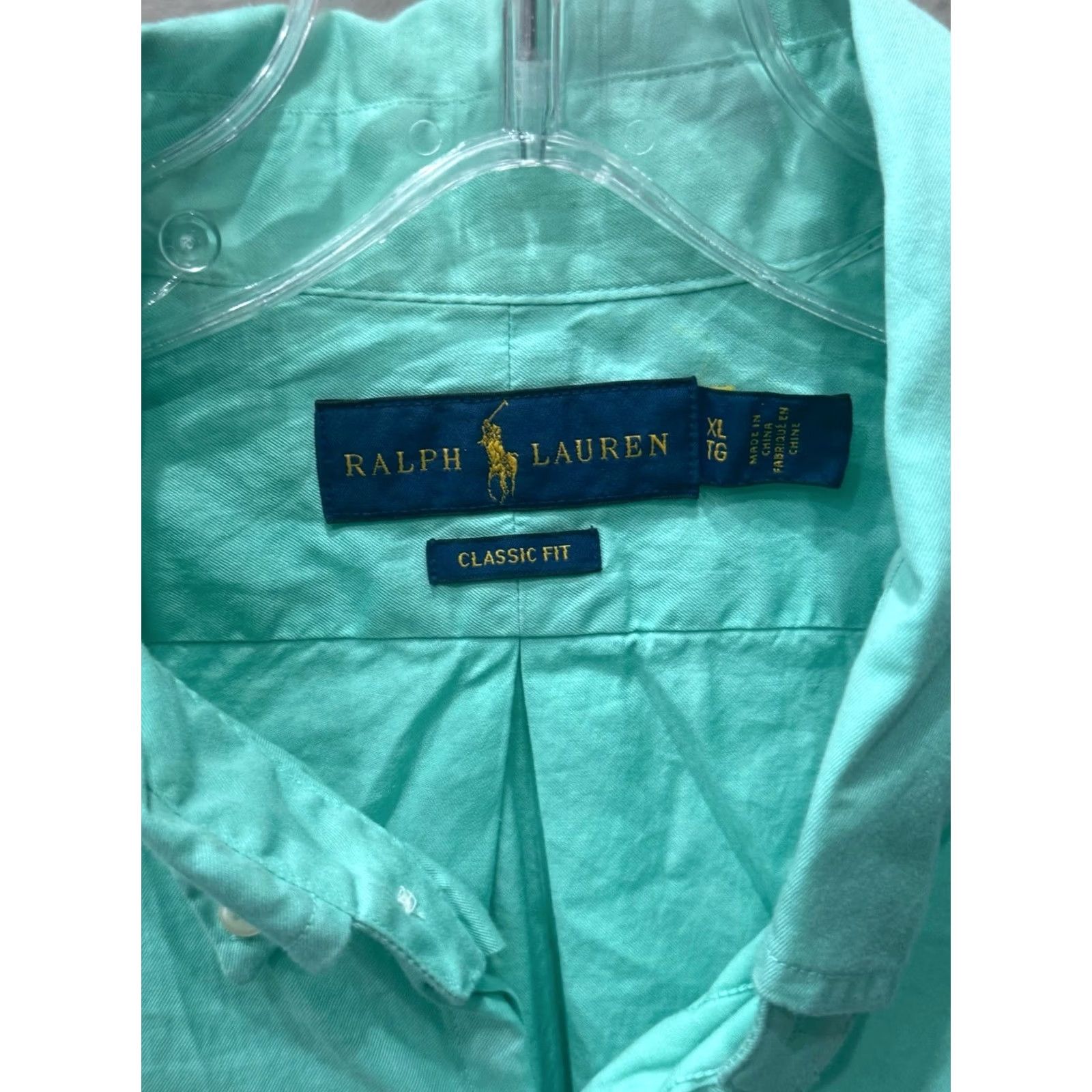 Ralph Lauren Ralph Lauren LONG SLEEVE SHIRT XL Mens Aqua Green Multicolor 17.5 x 36/37 Size US XL / EU 56 / 4 - 6 Thumbnail