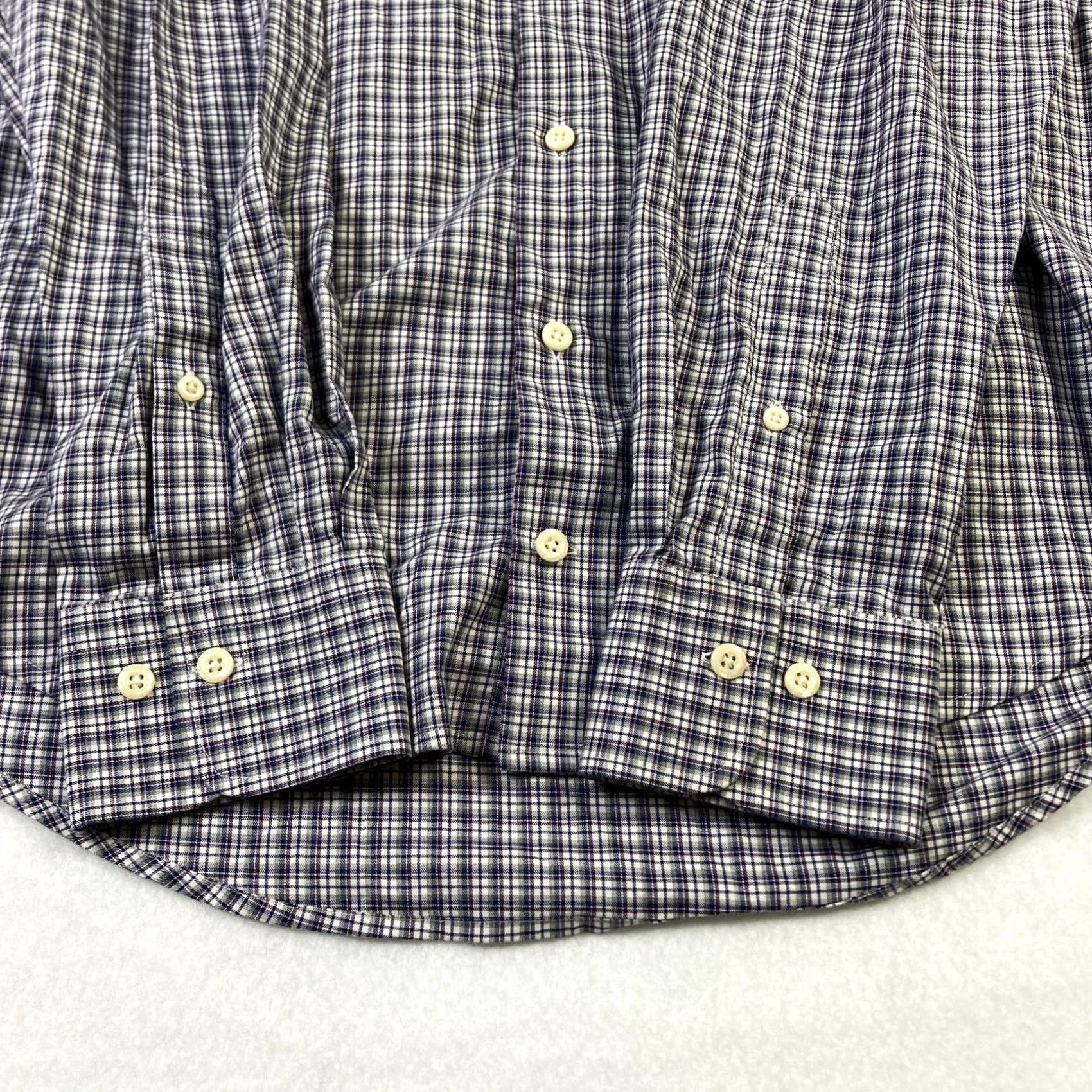 Peter Millar Peter Millar Button-Up Shirt Mens Medium Blue Plaid Long Sleeve Stretch Fabric Size US M / EU 48-50 / 2 - 2 Thumbnail