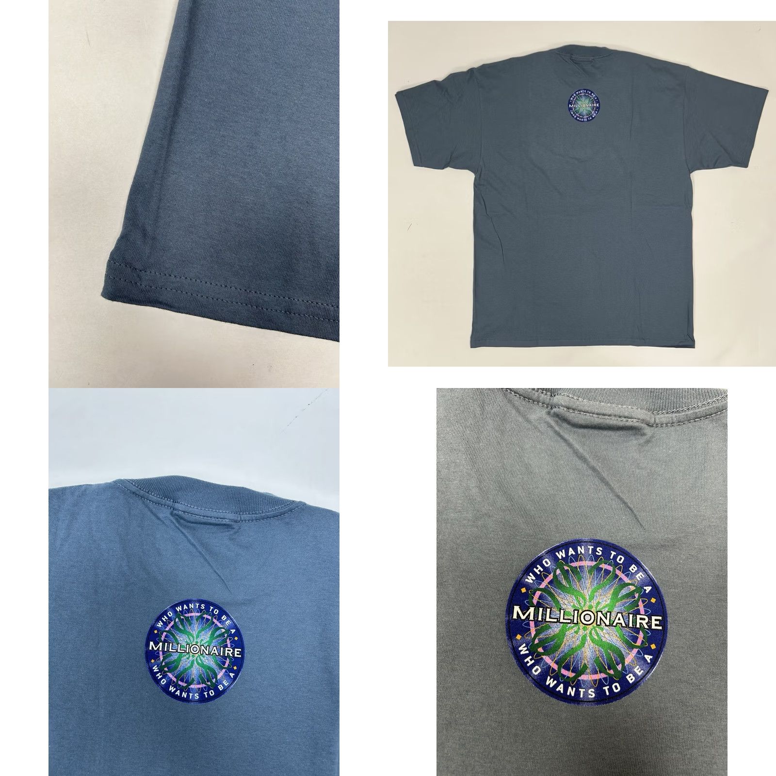 Vintage VINTAGE Who Wants To Be A Millionaire T-Shirt Regis Philbin Adult XL Blue 90s Game Show TV Show Promo Tee Mens Size US XL / EU 56 / 4 - 8 Thumbnail