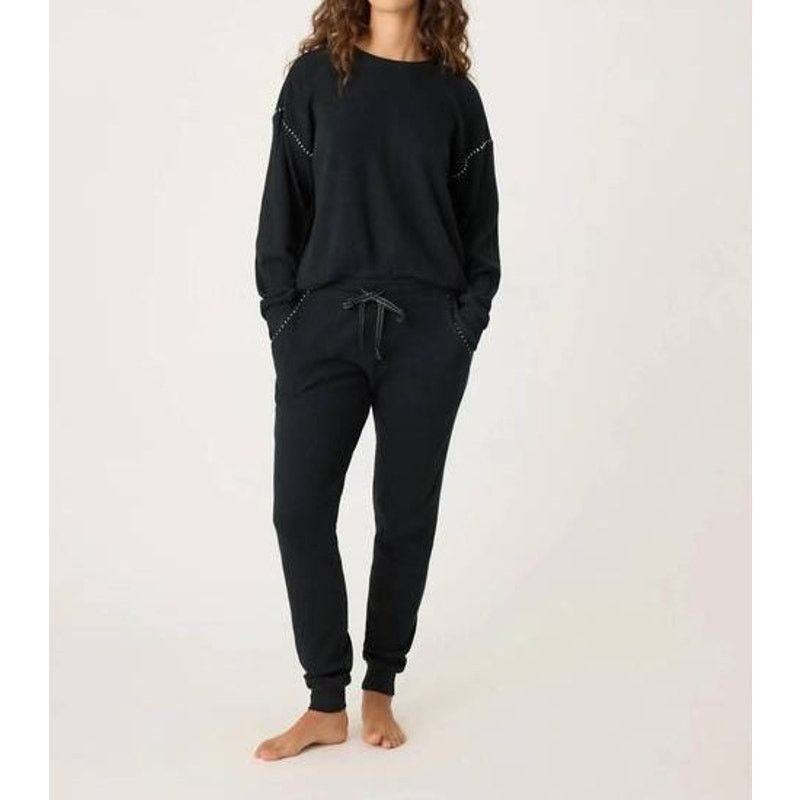 Other P.J. Salvage Black Cross Stitch Waffle Casuals Lounge Set Size M / US 6-8 / IT 42-44 - 1 Thumbnail