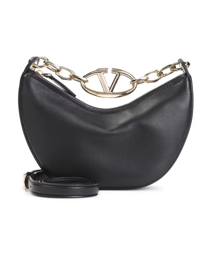 Valentino o1s22i1n0924 Size: OS / Mini Vlogo Moon Bag in Black Size ONE SIZE - 1 Thumbnail