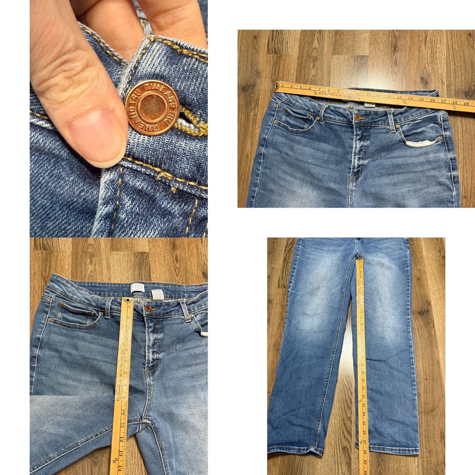 Vintage VINTAGE: No (omit) Time & Tru Jeans Women's 18 Blue Straight Leg Outdoors Denim Mid Rise Size 40" / US 18 - 8 Thumbnail