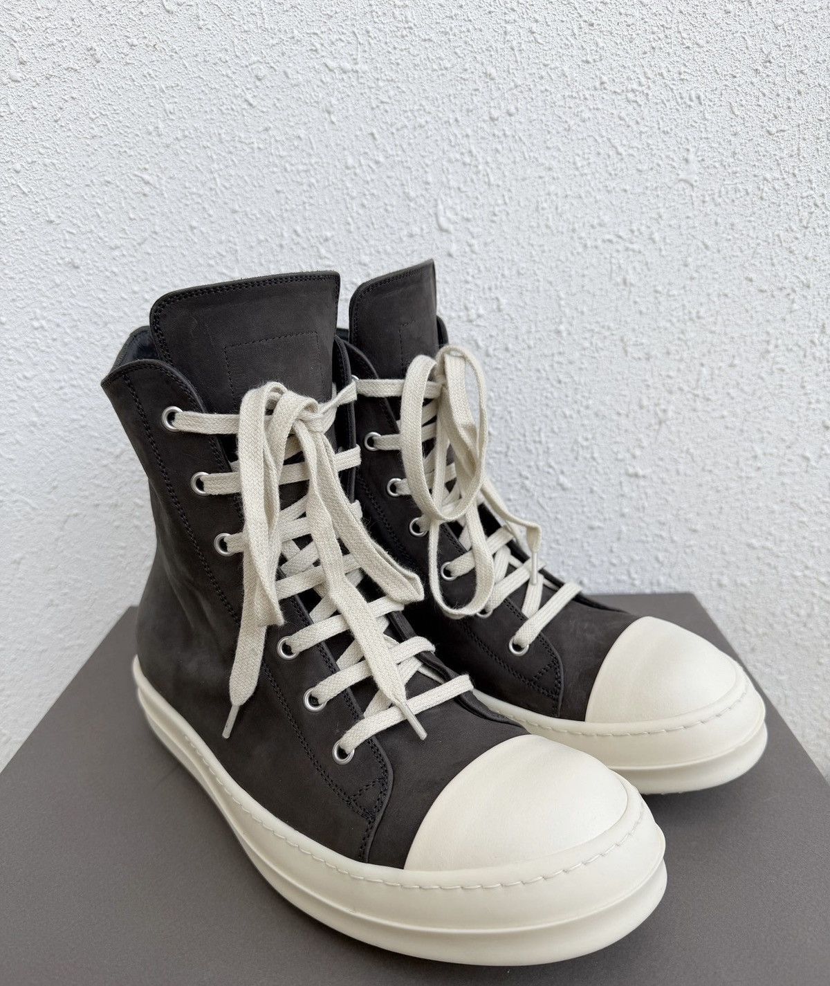 Rick Owens Rick Owens new high-top gray suede sneakers Size US 8 / EU 41 - 1 Thumbnail
