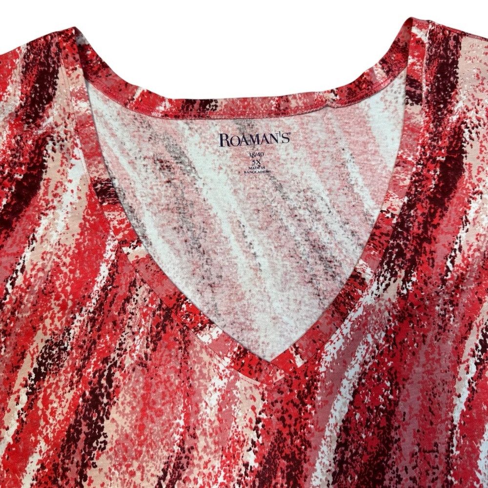 Other New Roaman's Stretch Cotton V-Neck 3/4 Sleeve Top Size 5X Size 4XL / US 24-26 - 4 Thumbnail