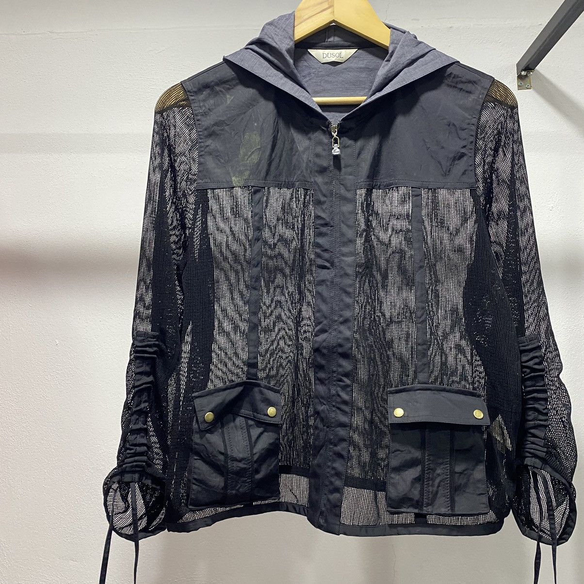 Japanese Brand Sickk☠️ Dusol Mesh Net Hooded Jacket Punk Hysteric 90s Size US S / EU 44-46 / 1 - 3 Thumbnail