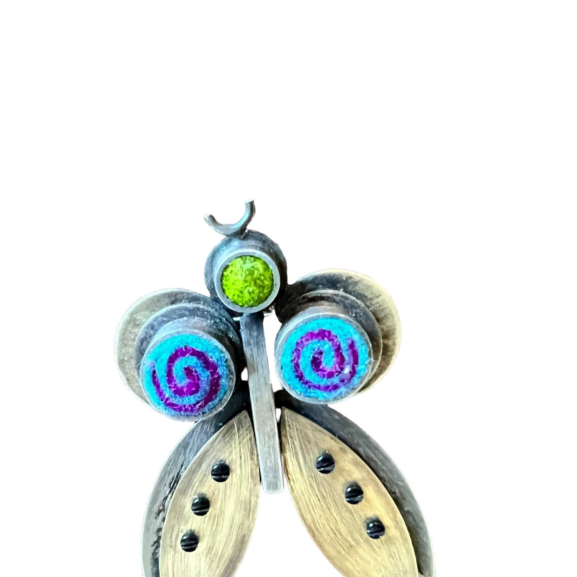 Other Michele Friedman Wool Felt Sterling Dragonfly Artisan Art To Size ONE SIZE - 6 Thumbnail