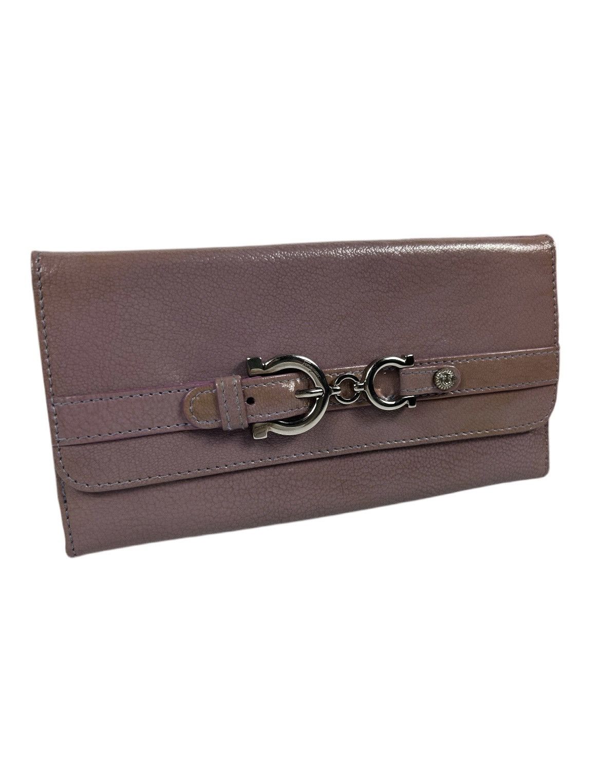 Salvatore Ferragamo Ferragamo Purple Leather Long Wallet Size ONE SIZE - 2 Thumbnail