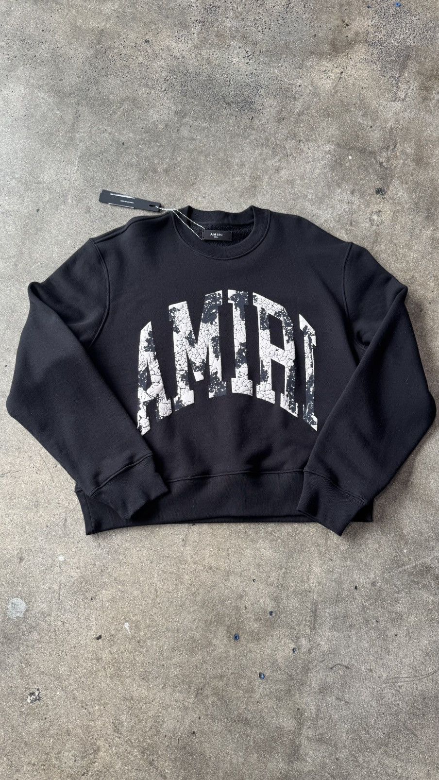 Amiri AMIRI COLLEGIATE LOGO CREW BLACK Size US S / EU 44-46 / 1 - 1 Thumbnail