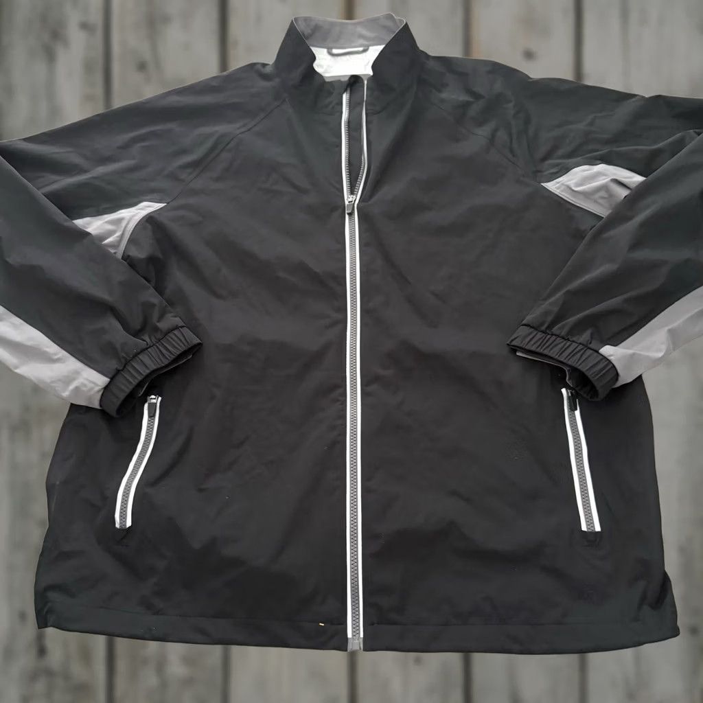 Vintage Walter Hagen Golf Jacket Men XL Black Gray Hydro Halt Full Zip Windbreaker Rain Size US XL / EU 56 / 4 - 1 Thumbnail