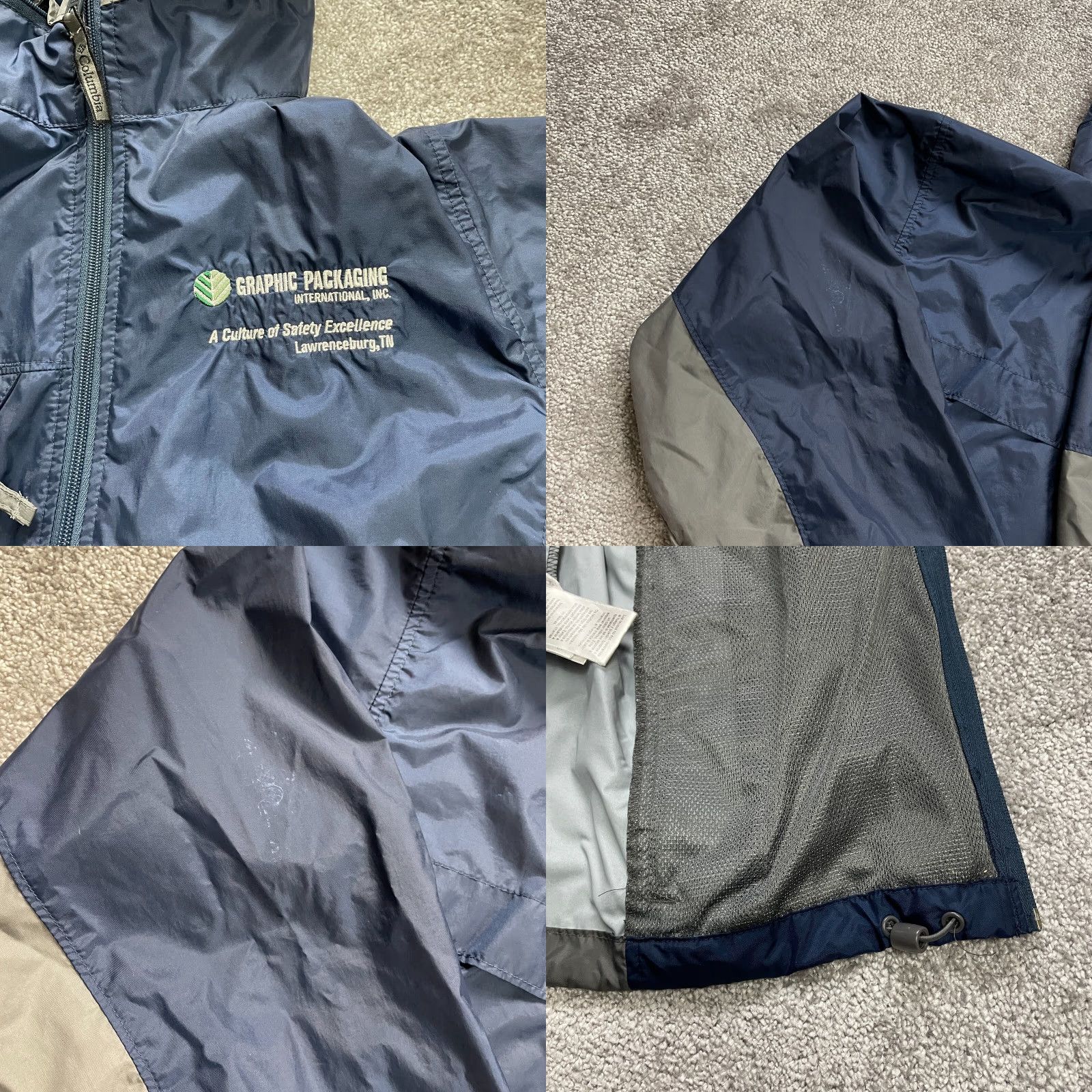 Vintage Columbia Sportswear Jacket Mens Medium Blue Gray Windbreaker Full Zip Hoodie Size US M / EU 48-50 / 2 - 8 Thumbnail