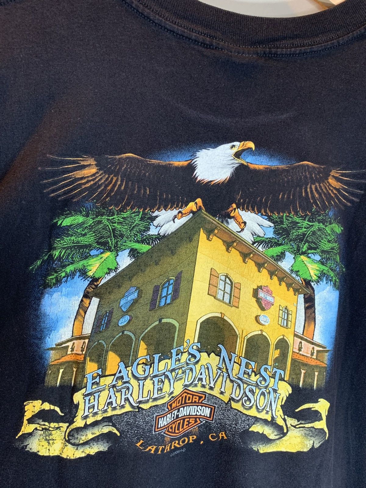 Harley Davidson *RARE* Vintage Harley Davidson Eagle’s Nest USA-Made T-Shirt Size US XL / EU 56 / 4 - 3 Thumbnail