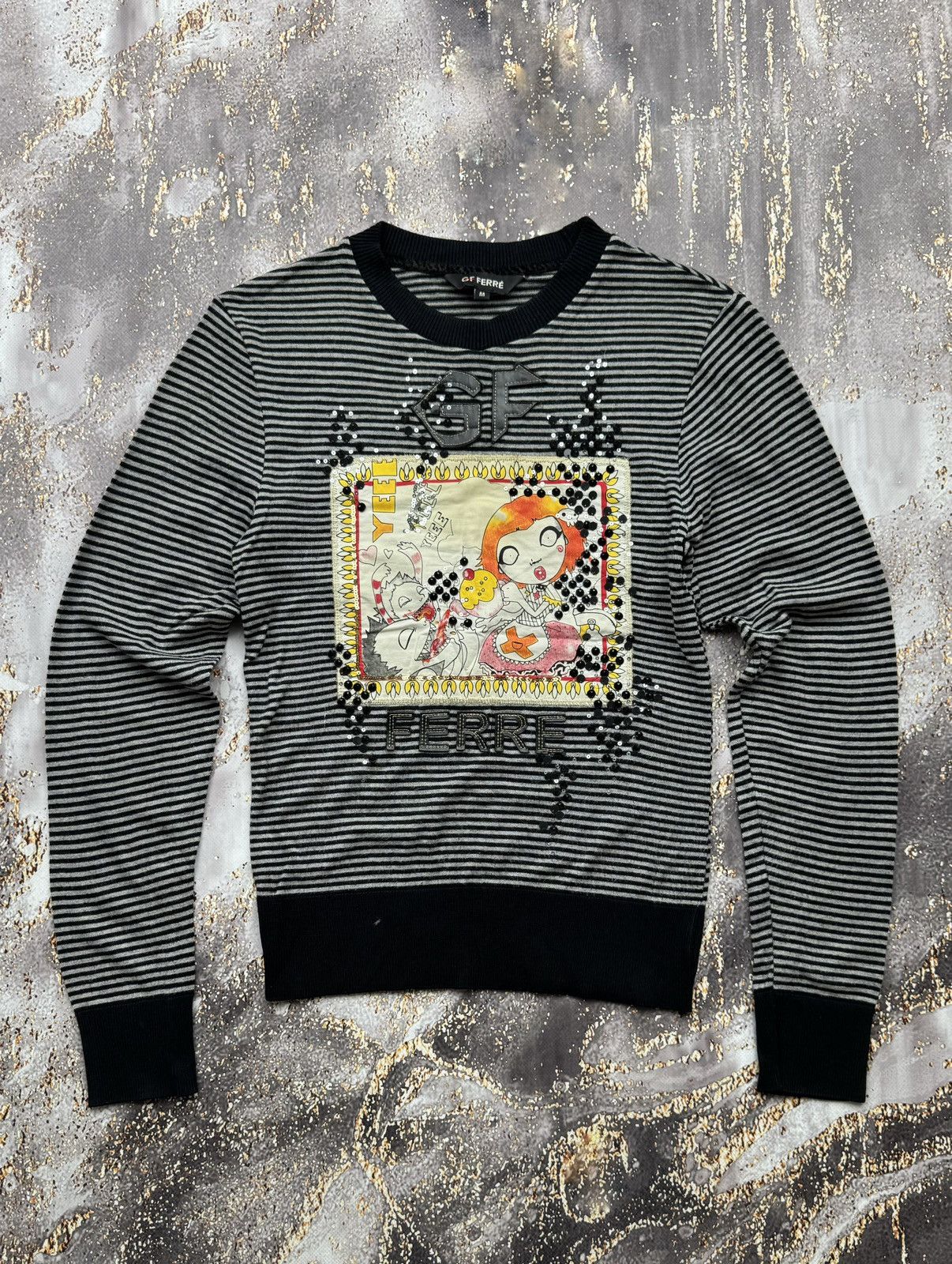 GF Ferre × Vintage GF Ferre Vintage Striped Long Sleeve Size M / US 6-8 / IT 42-44 - 1 Thumbnail