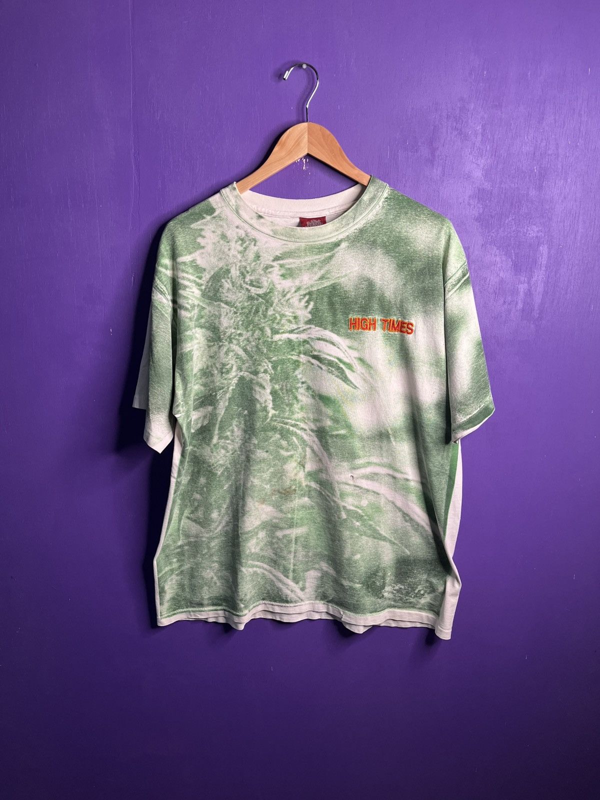 Vintage Vintage 90s High times magazine weed AOP t-shirt Size US XL / EU 56 / 4 - 1 Thumbnail