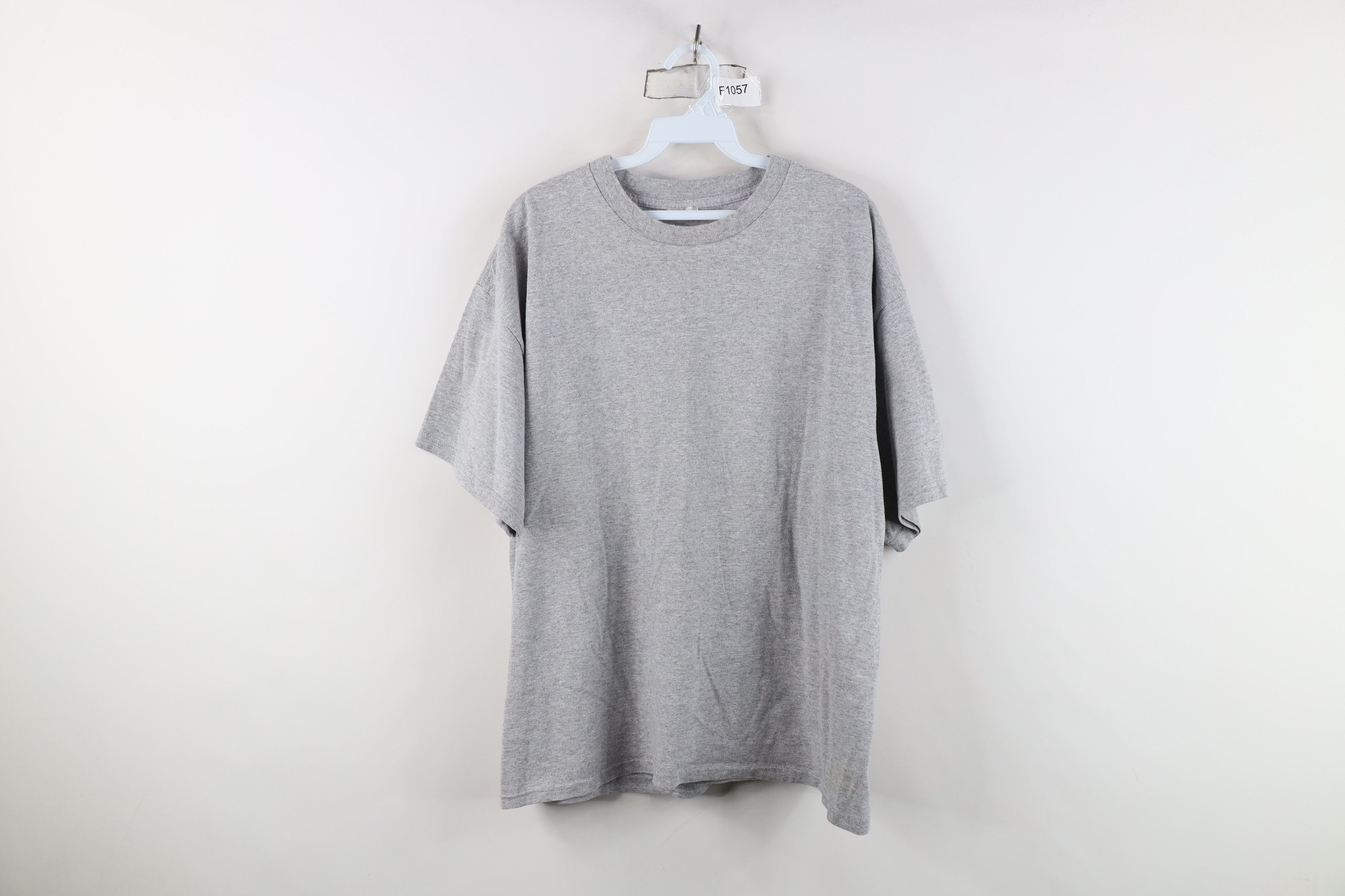 Vintage Vintage 90s Streetwear Fit Short Sleeve T-Shirt Heather Gray Size US XL / EU 56 / 4 - 1 Thumbnail