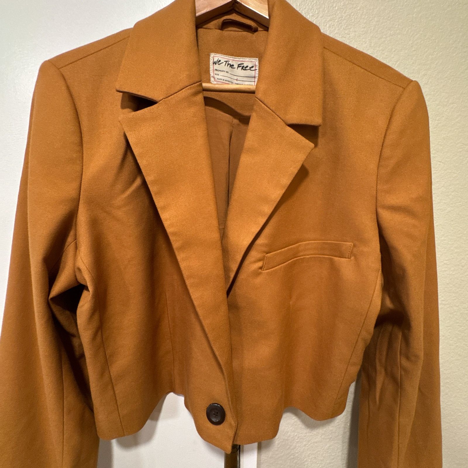 Free People Free People Block Party Crop Blazer Amber Large NWT Size L / US 10 / IT 46 - 3 Thumbnail