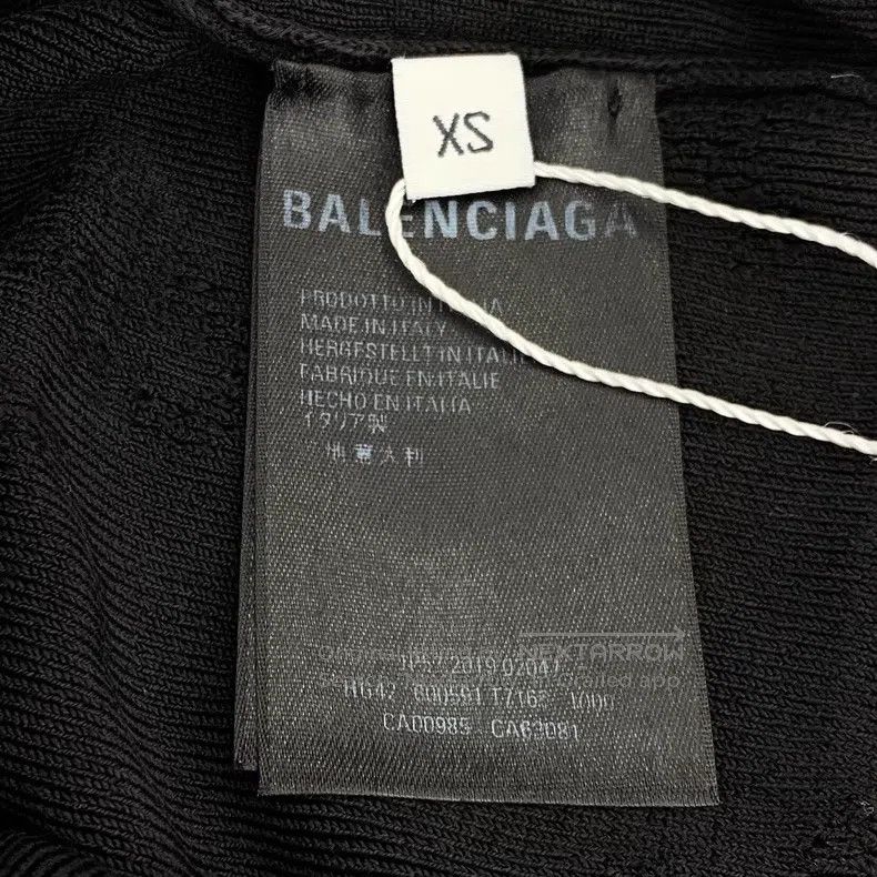 Balenciaga Balenciaga Black Logo Subtle Pattern Round Neck Knitwear Size US XS / EU 42 / 0 - 6 Thumbnail