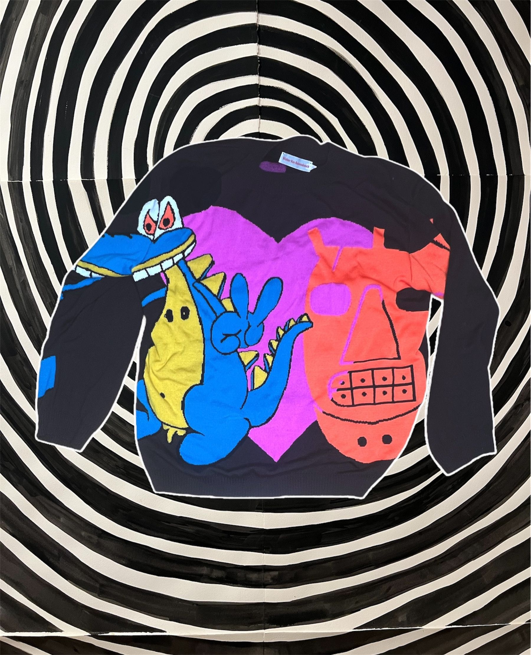 Walter Van Beirendonck W Forever Dinosaur knit Sweater SS21 Size US L / EU 52-54 / 3 - 1 Thumbnail