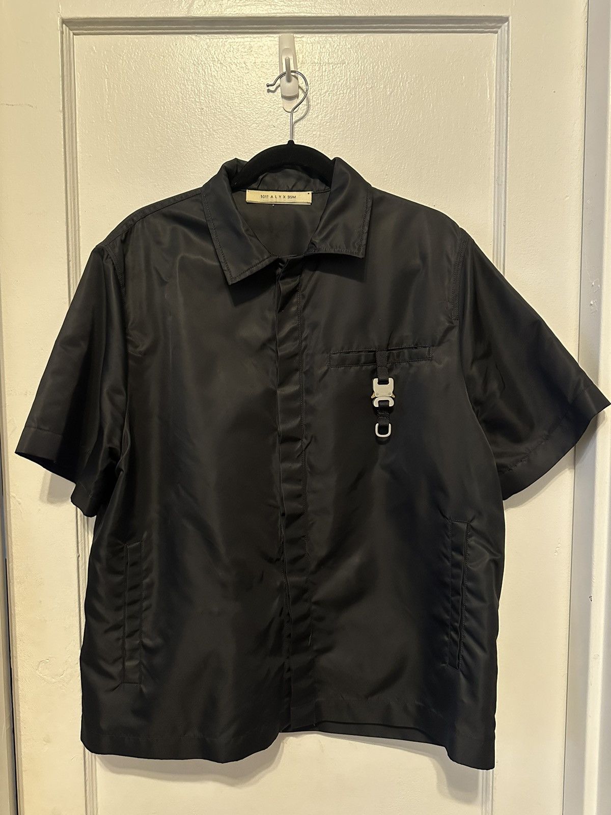 Pre-owned Alyx Rollercoaster Buckle Nylon Shirt In Black