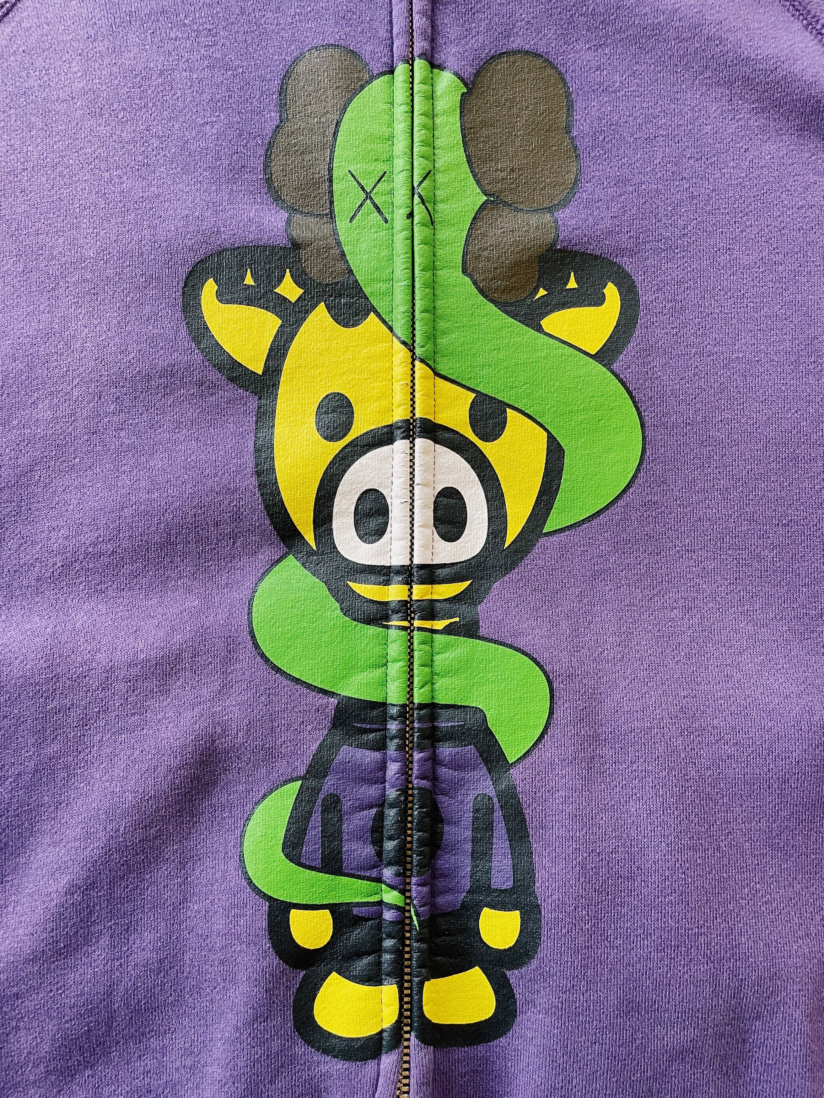 Bape × Kaws Vintage Y2K Bape Baby Milo X KAWS Full zip Hoodie Size US S / EU 44-46 / 1 - 3 Thumbnail