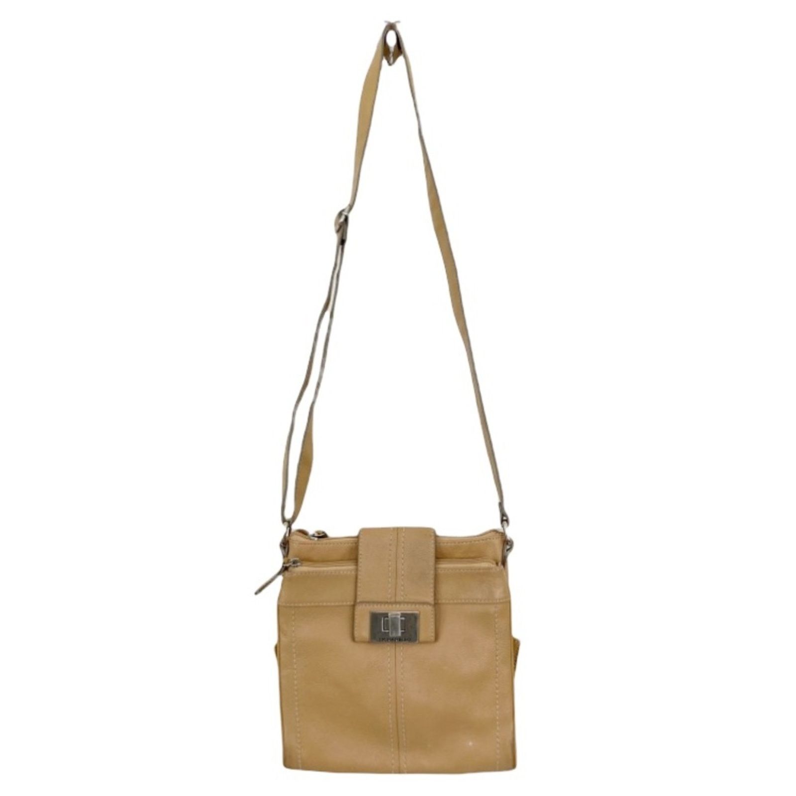 Tignanello Tan Leather Crossbody Bag in Brown, Women's