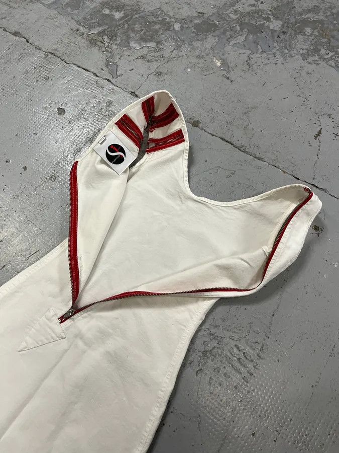 Vintage 2000s Plein Sud Red Zip White Dress Size XS / US 0-2 / IT 36-38 - 9 Thumbnail