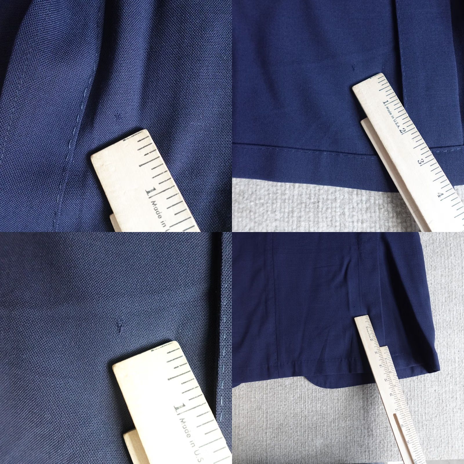 Suitsupply Suitsupply Sport Coat Jacket 46R Blue Wool Notch Lapel Single-Breasted 2-Button Front - Tuxedo Style Mens Regular Vintage: No Size 46R - 9 Thumbnail