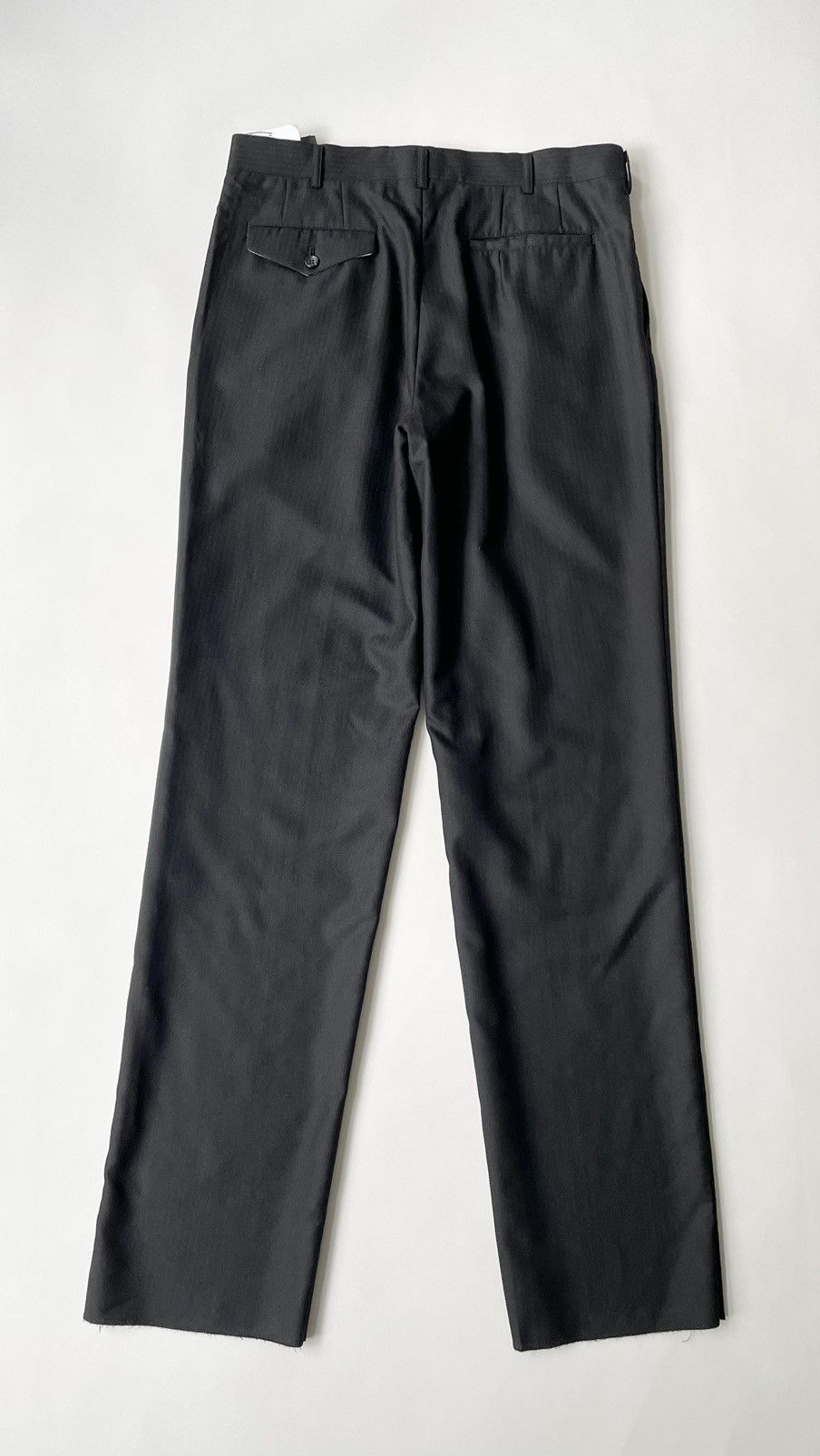 Comme des Garcons S/S 09 Black Chevron Pinstripe Wool Trousers Size US 34 / EU 50 - 11 Thumbnail