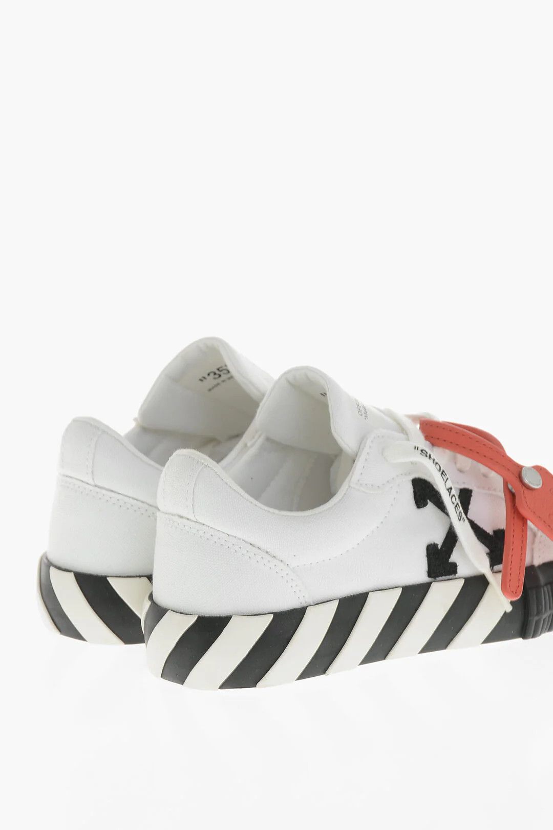 Off-White og1mm0426 Low-Top Cotton Sneakers in Black & White Size US 5 / IT 35 - 3 Thumbnail