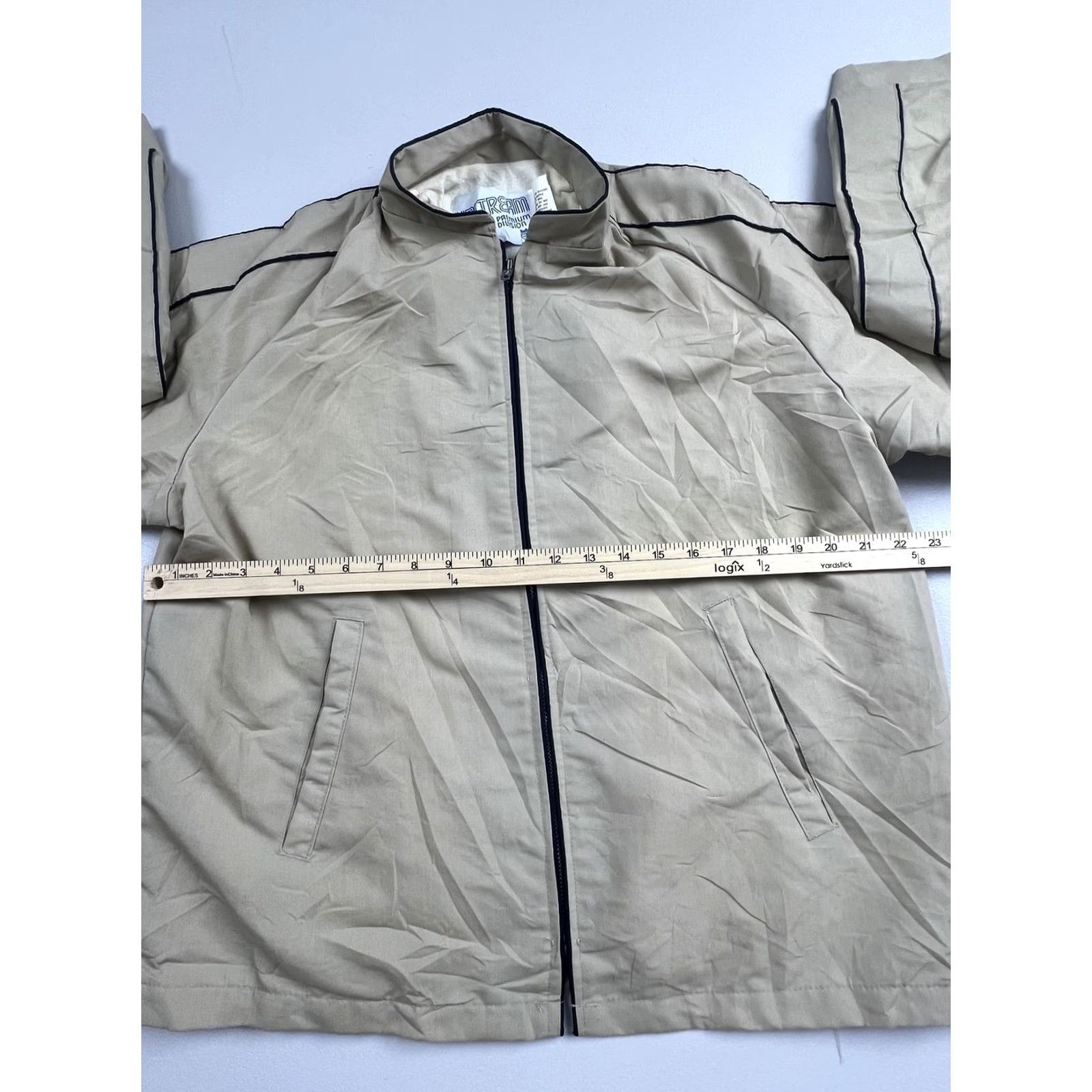 Vintage VINTAGE Upstream Premium Division Jacket Mens Beige Windbreaker Lined Short Sleeve Zip Pockets Fall XL Regular Size US XL / EU 56 / 4 - 5 Thumbnail