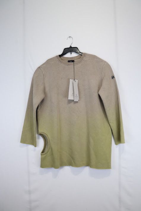image of Moncler Subhuman Cutout Cotton-Blend Jersey Sweatshirt In Green, Men's (Size Medium)