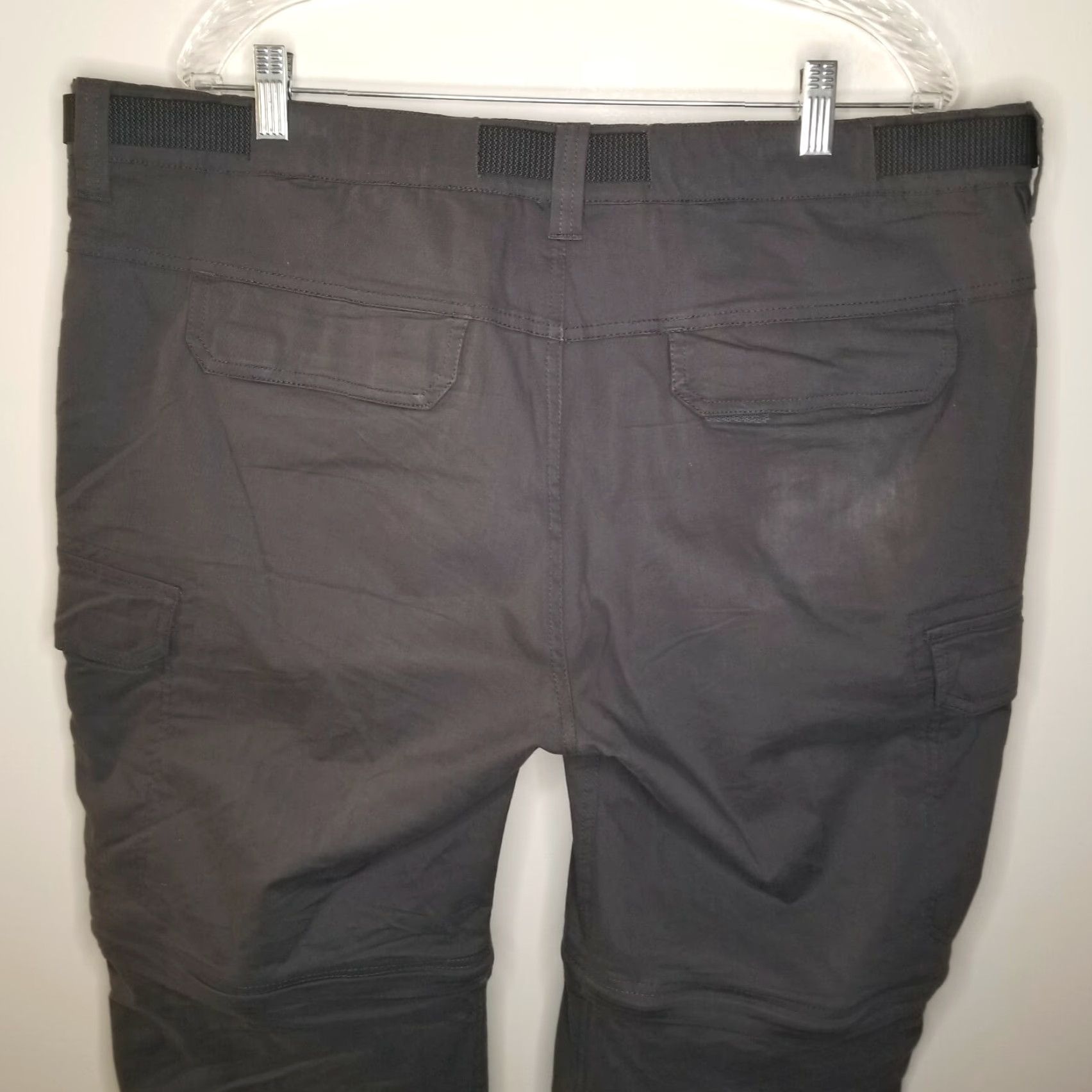 Vintage BC Clothing Pants Men 2XL Gray Cargo Convertible Trousers Inseam 30in Size US 39 - 5 Thumbnail