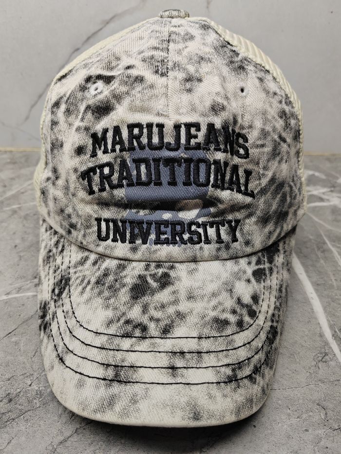 Japanese Brand Vintage Maru Jeans Traditional University Trucker Cap Hat Size ONE SIZE - 2 Thumbnail