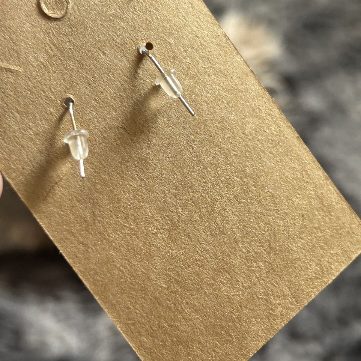 Handmade Handcrafted elegant genuine stone cat eye barrel earrings Size ONE SIZE - 3 Thumbnail