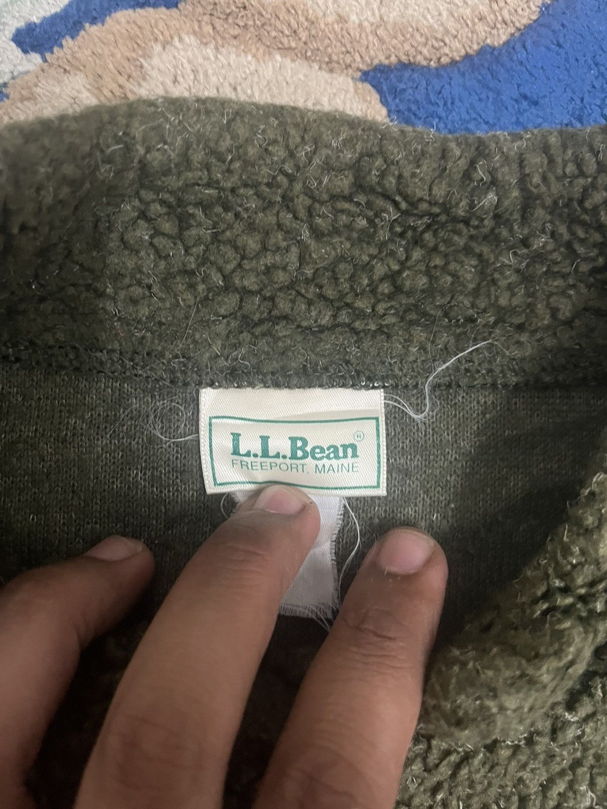 L.L. Bean × Vintage L.L Bean Freeport Maine Button Fleece Anorak Green Jacket Size US L / EU 52-54 / 3 - 6 Thumbnail