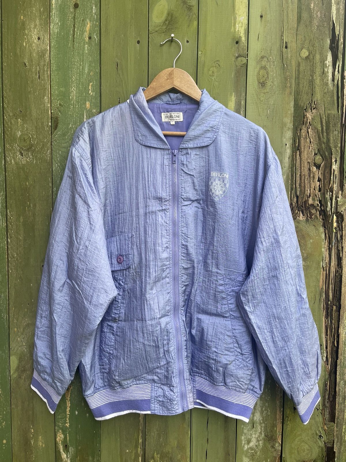 Japanese Brand × Vintage Berloni Japan Vintage Lightweight Zip Jacket – Retro 90s Size US XL / EU 56 / 4 - 1 Thumbnail