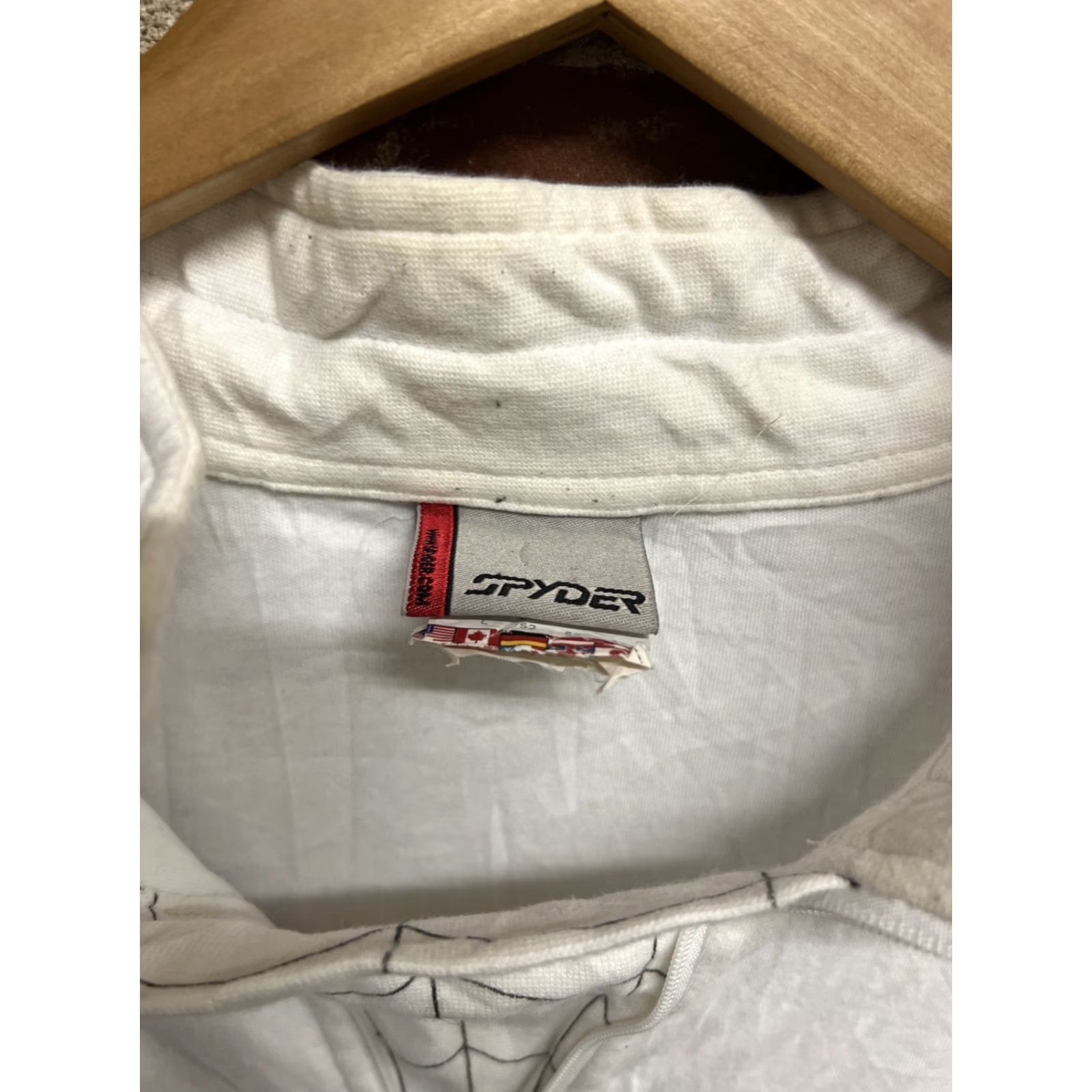 Spyder Spyder Mens Half Zip Pullover White Black Large L 1/2 Zip Mock Neck Logo Sweater Seasonal Winter Fall Spring Casual Workwear Size US L / EU 52-54 / 3 - 3 Thumbnail